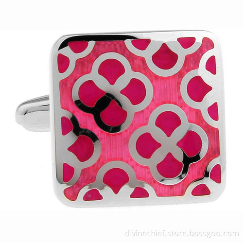 Fashion Custom Engrave Cufflinks High Quality Cufflinks With Flowers